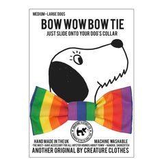 Rainbow Stripe Dog Bow Tie