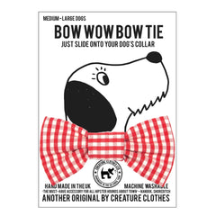 Red Gingham Dog Bow Tie