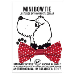 Red Stars Dog Bow Tie