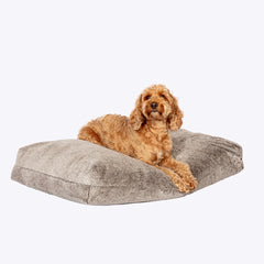 Retreat Mocha Faux Fur Memory Foam Duvet Dog Bed by Danish Design