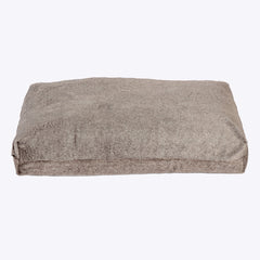 Retreat Mocha Faux Fur Memory Foam Duvet Dog Bed by Danish Design
