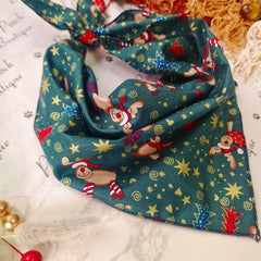 Rudolphs Stocking Christmas Dog Bandana