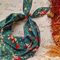 Rudolphs Stocking Christmas Dog Bandana