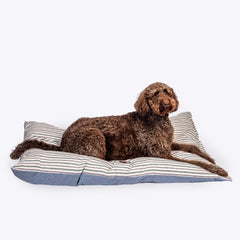 Rustic Stripes Denim Deep Duvet Dog Bed by Danish Design