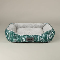 Santa Paws Green Christmas Box Dog Bed