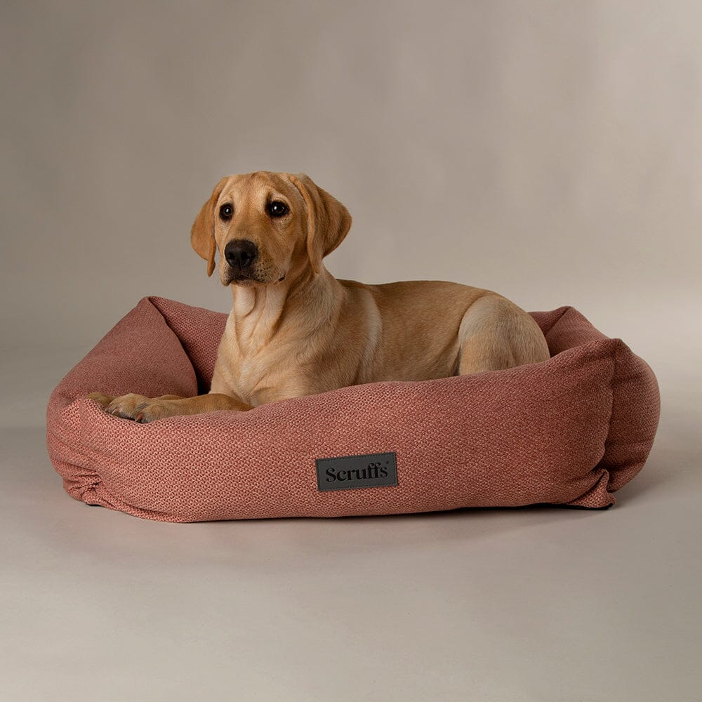 Seattle Box Dog Bed - Coral Pink