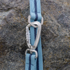 All-Terrain Canvas Dog Lead - Sky Blue / Navy