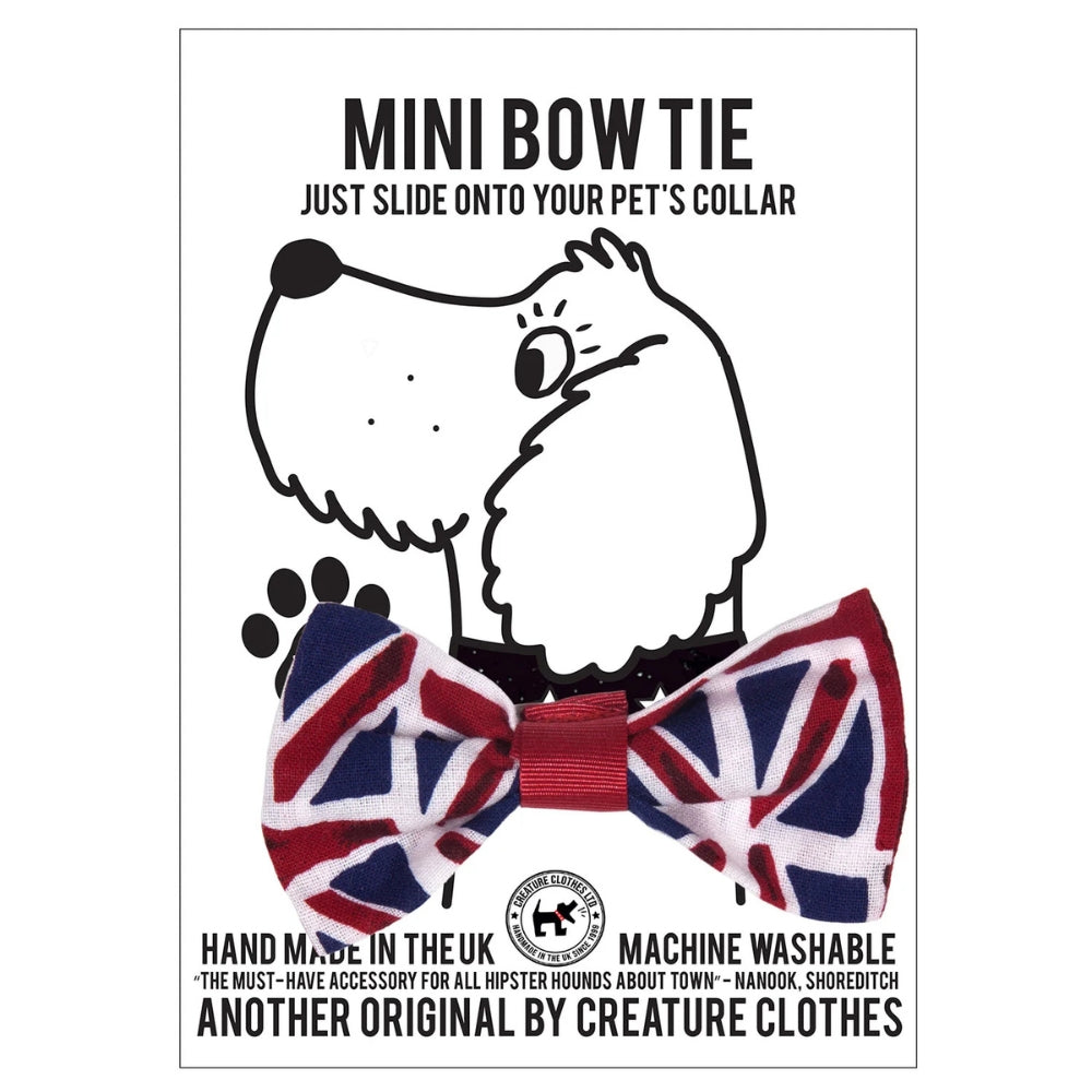 Union Jack Dog Bow Tie