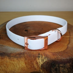 White Biothane Dog Collar