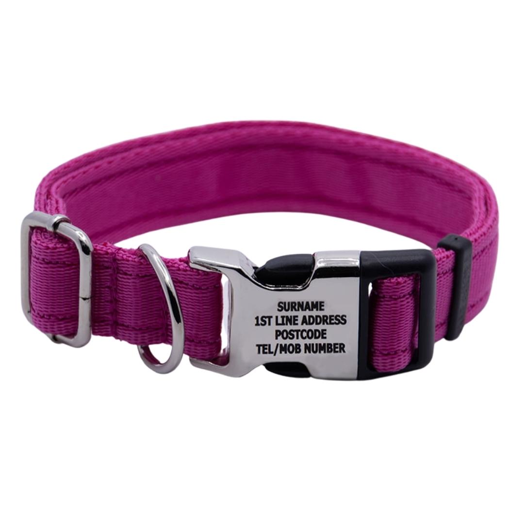 Personalised Activity Dog Collar Pink