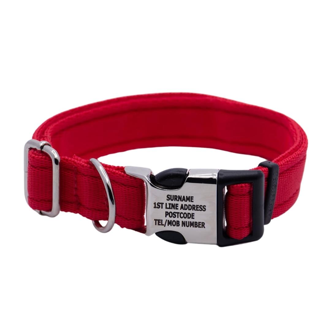 Personalised Activity Dog Collar Red