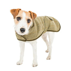 Country and Twee Green Tweed Waterproof Dog Coat