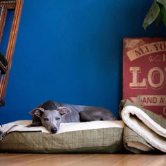 Country and Twee Tweed Cave Dog Bed