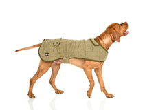 Country and Twee Green Tweed Waterproof Dog Coat