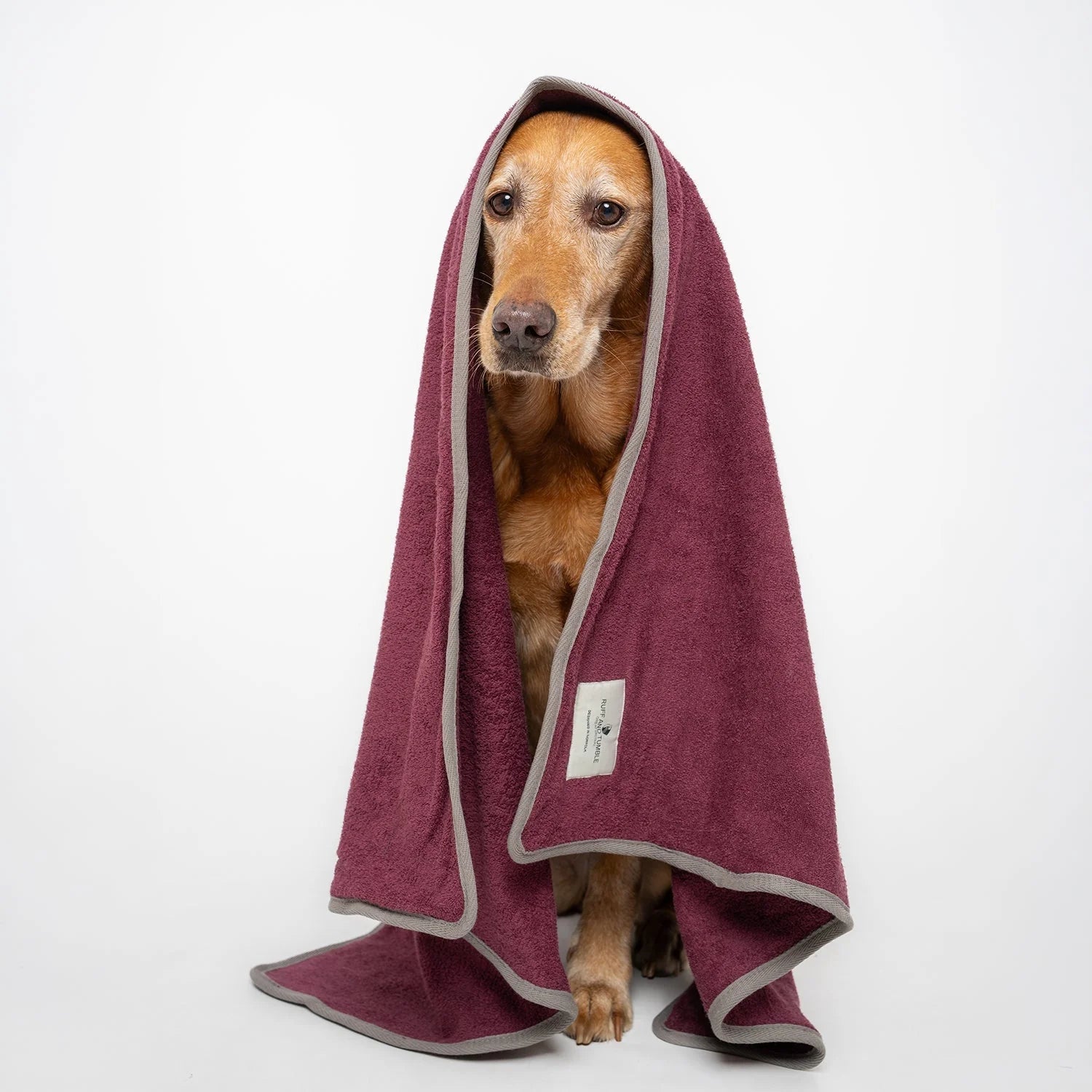 Dog Drying Towel - Burgundy