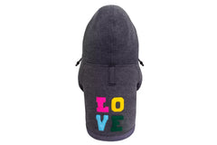 Bowl and Bone Love Graphite Dog Hoodie