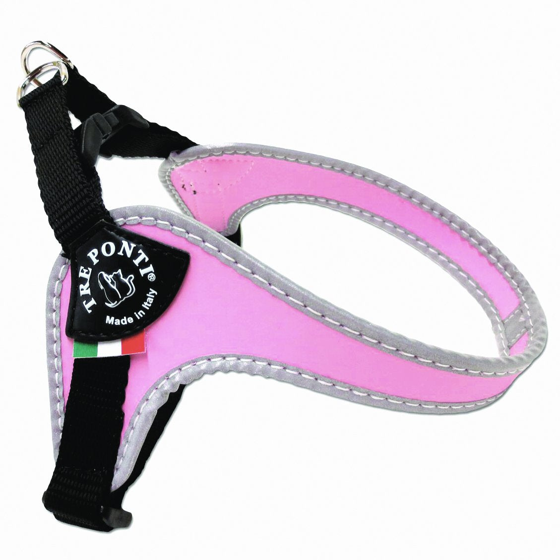 Tre Ponti Easy Fit Pink Dog Harness with Adjustable Girth