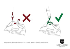 Bowl & Bone Denim Dog Harness Size Guide