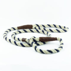 White and Blue 100% British Wool Dog Slip Lead