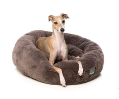 FuzzYard Dreameazzzy Cuddler Dog Bed Truffle Grey