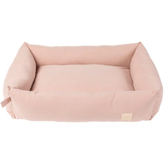 FuzzYard Life Cotton Dog Bed in Soft Blush Pink