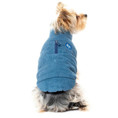 FuzzYard Mosman Corduroy Puffer Dog Jacket - Washed Blue