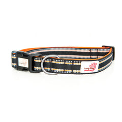 Black And Orange Comfort Collection Padded Dog Collar