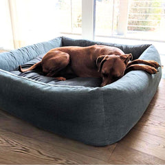 Luxury Boox Fabric Box Dog Bed | Handmade Dog Beds