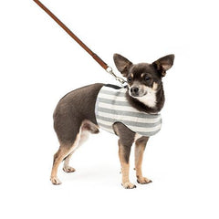 Luxury Flint Stripe Brushed Cotton Dog Harness by Mutts and Hounds