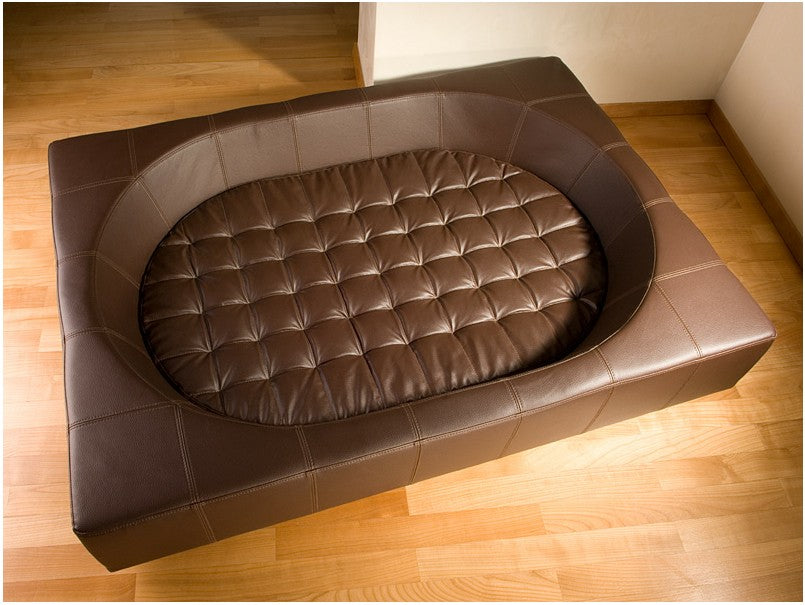Luxury Faux Leather Cube Dog Bed Leather Dog Beds Chelsea Dogs