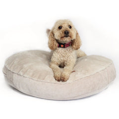 Luxury Soft Sand Round Cushion Dog Bed - Can Be Personalised by Miaboo