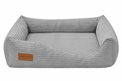 Orthopaedic Corduroy Dog Bed DECO – Grey