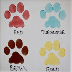 Personalised Ceramic Paw Print Dog Bowls | Crazy Fur You
