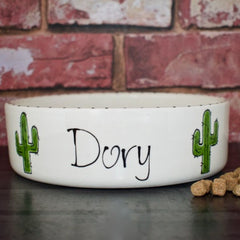 Personalised Cacti Dog Bowls | Cactus Dog Bowls