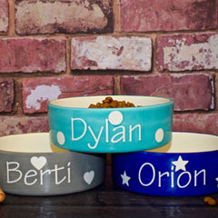 Personalised Ceramic Solids Dog Bowls