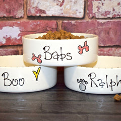 Personalised Dog Bowl Whimsical Design