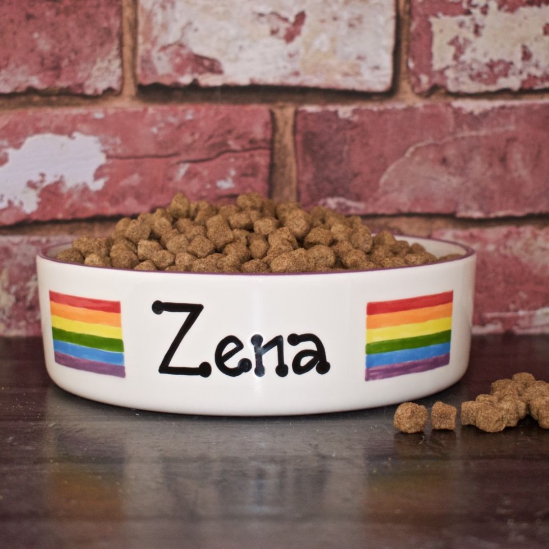 Personalised Gay Pride Dog Bowls