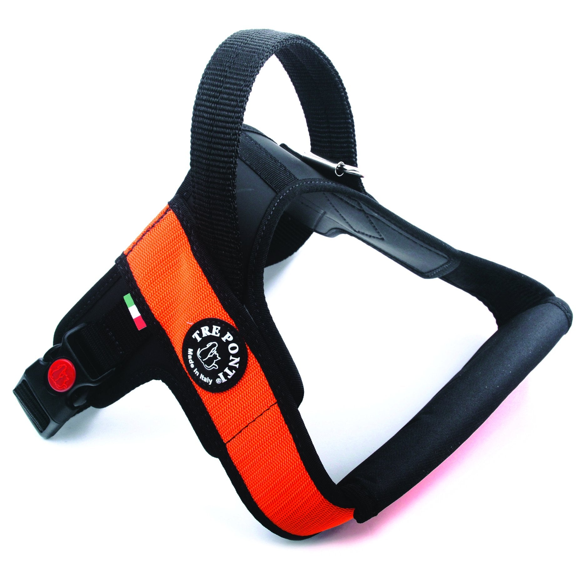 Tre Ponti Primo Plus Orange Dog Harness with Handle