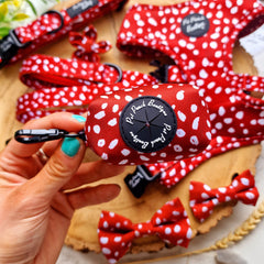 Poppy Toadstool Polka Poo Bag Holder