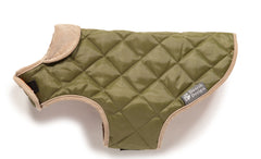 Showerproof Quilted Dog Coat Green by Danish Design