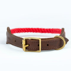 Red 100% British Wool Dog Collar