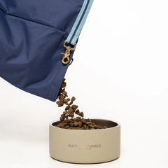 Roll-Top Kibble Travel Bag - Navy