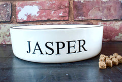 Personalised Classic Font Dog Bowls | Custom Dog Bowls