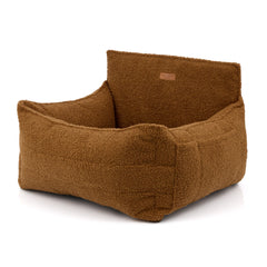 Harmony Boucle Dog Car Seat In Brown