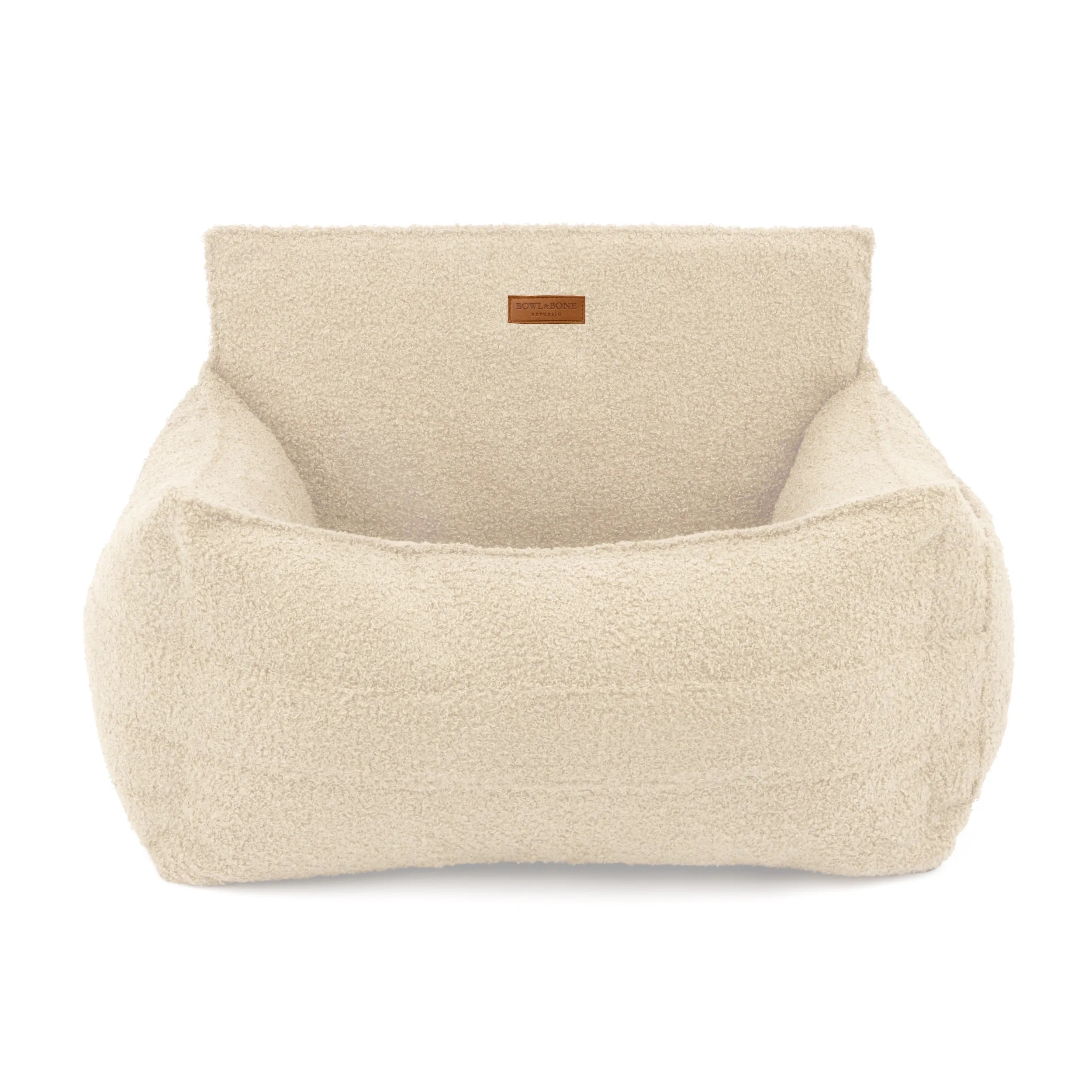Harmony Boucle Dog Car Seat In Cream