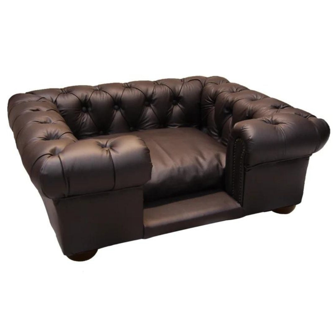 Scott's of London Balmoral Dog Chesterfield Brown Real Leather