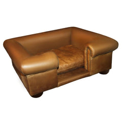 Scott's of London Balmoral Dog Chesterfield Real Italian Tan Leather