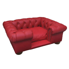 Scott's of London Balmoral Dog Chesterfield Red Real Leather