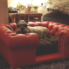 Scott's of London Balmoral Dog Chesterfield Red Real Leather