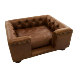 Scott's of London Sandringham Dog Chesterfield Real Italian Natural Tan Leather